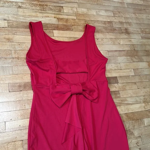 Red Ruffle Train Formal - Picture 5 of 12